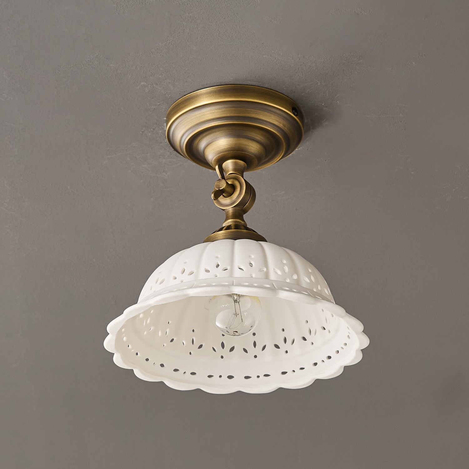 Anita Ceramic Semi-Flush Ceiling Light