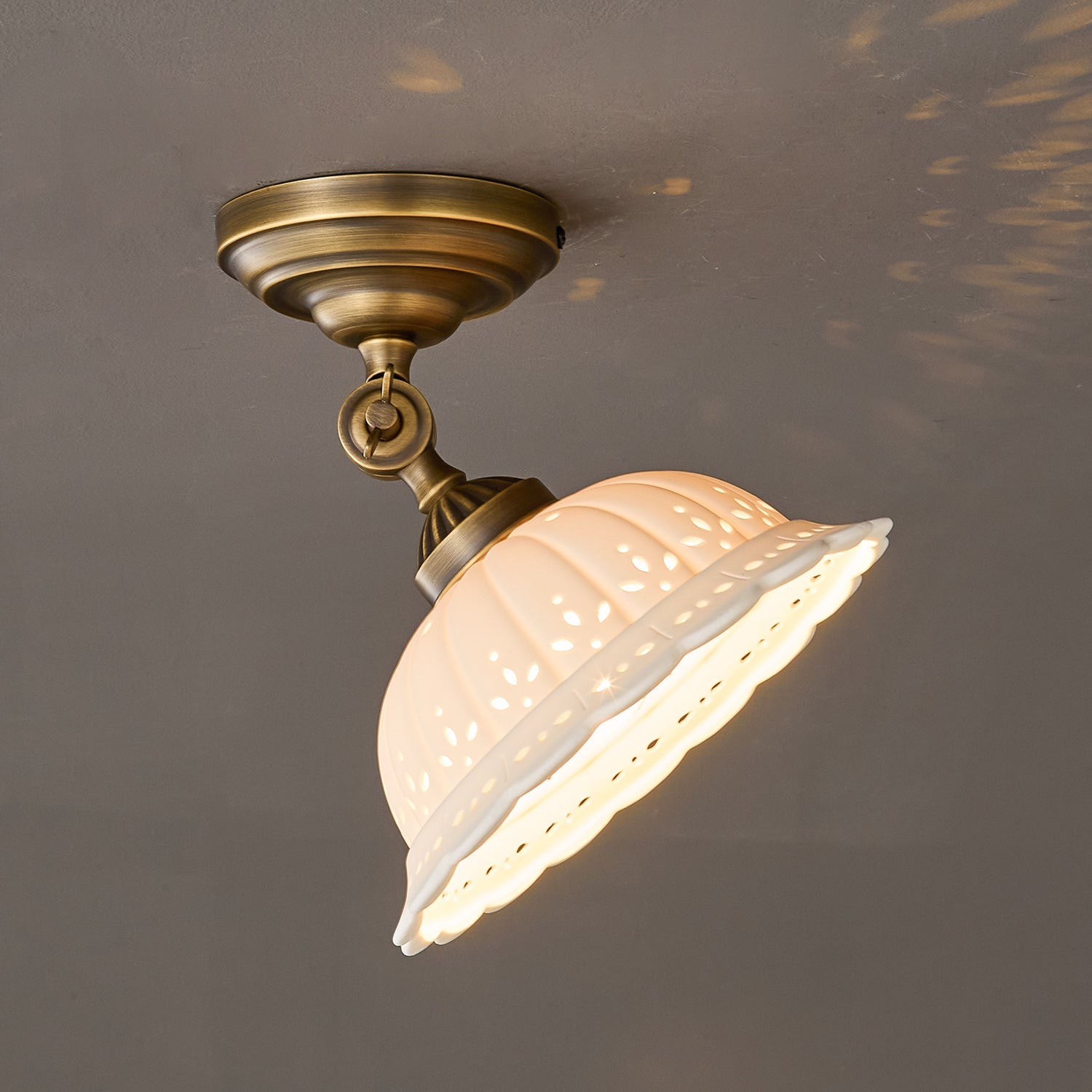 Anita Ceramic Semi-Flush Ceiling Light