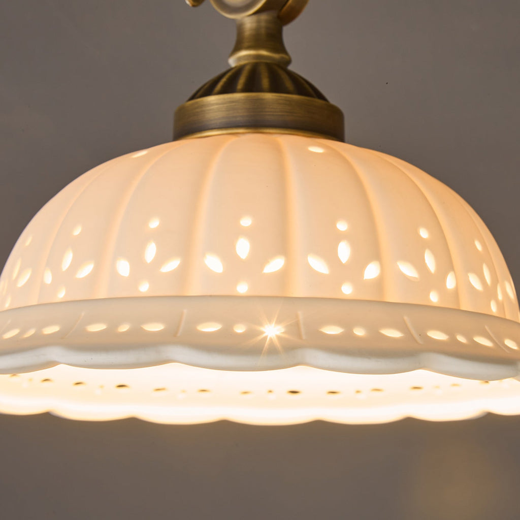 Anita Ceramic Semi-Flush Ceiling Light
