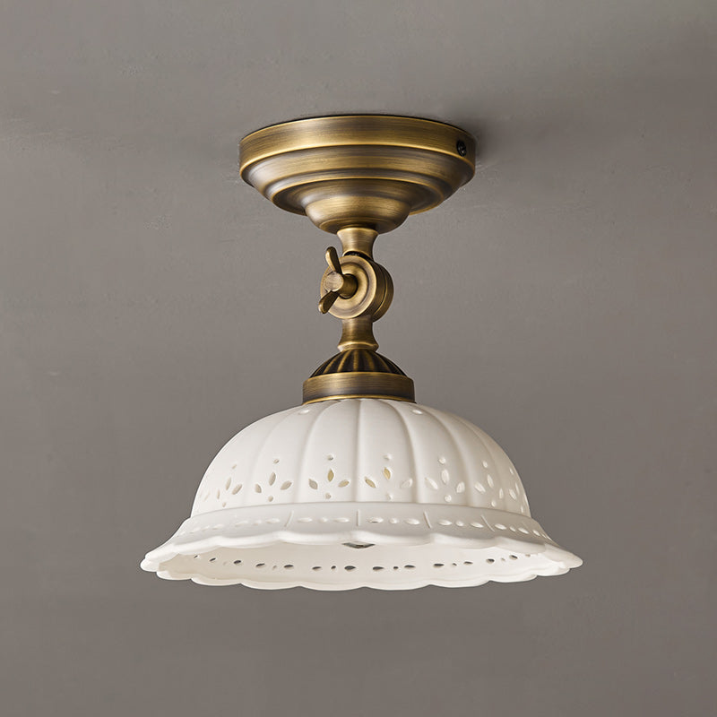 Anita Ceramic Semi-Flush Ceiling Light