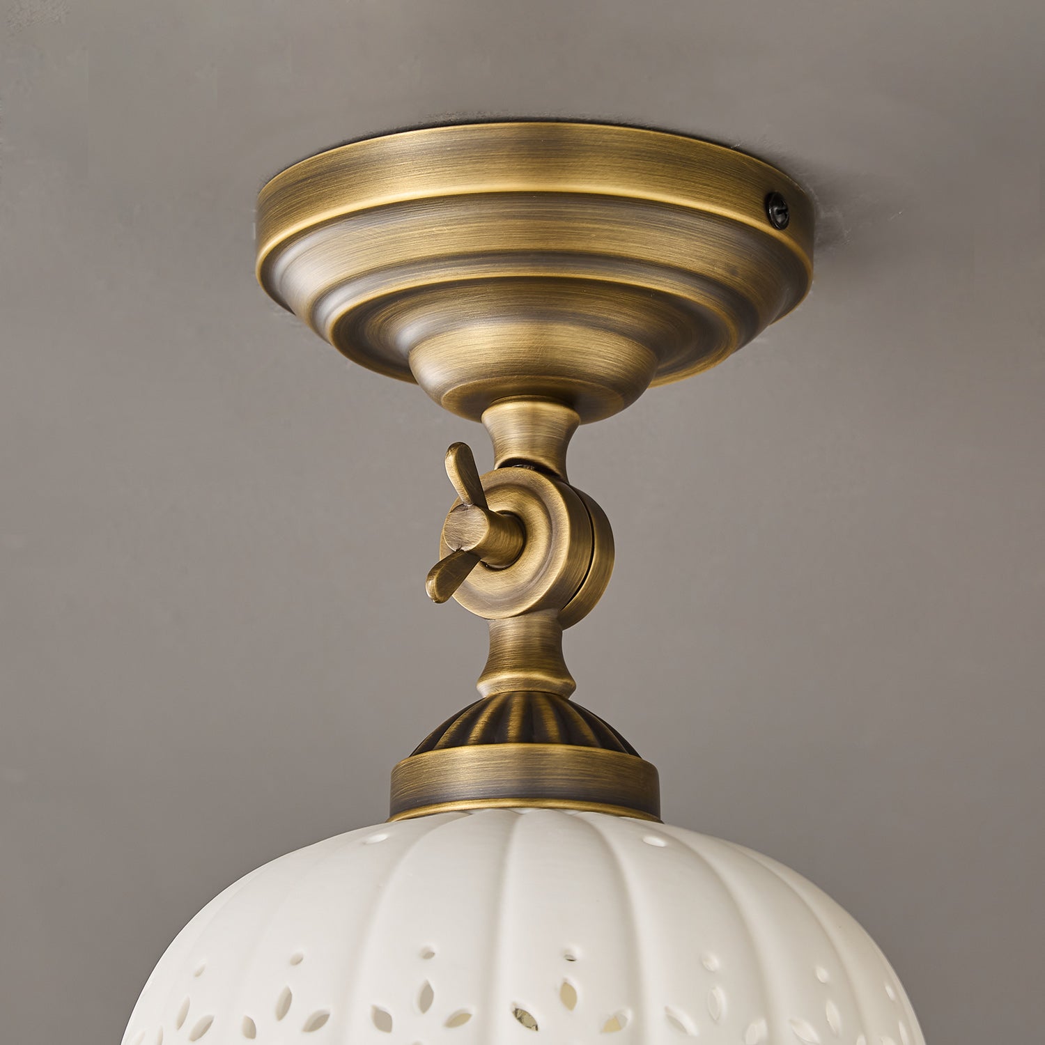 Anita Ceramic Semi-Flush Ceiling Light