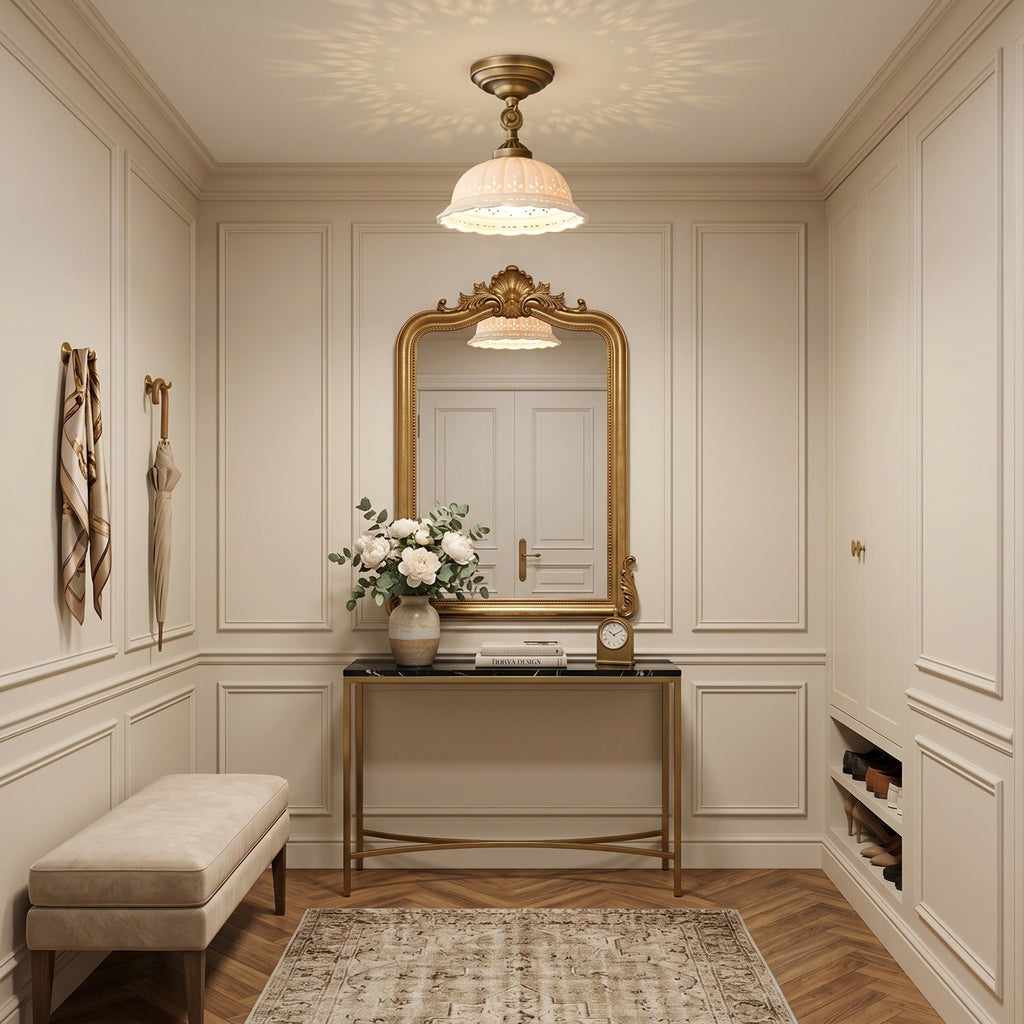 Anita Ceramic Semi-Flush Ceiling Light