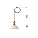 Anita Plug-In Ceramic Swag Pendant Light