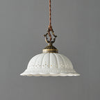 Anita Plug-In Ceramic Swag Pendant Light