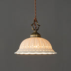 Anita Plug-In Ceramic Swag Pendant Light