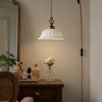 Anita Plug-In Ceramic Swag Pendant Light