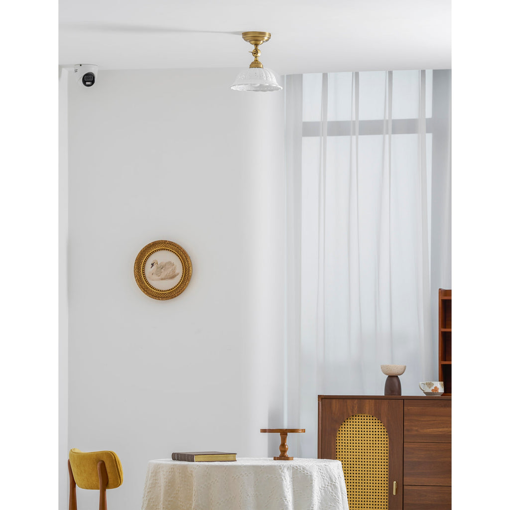 Anita Ceramic Semi-Flush Ceiling Light