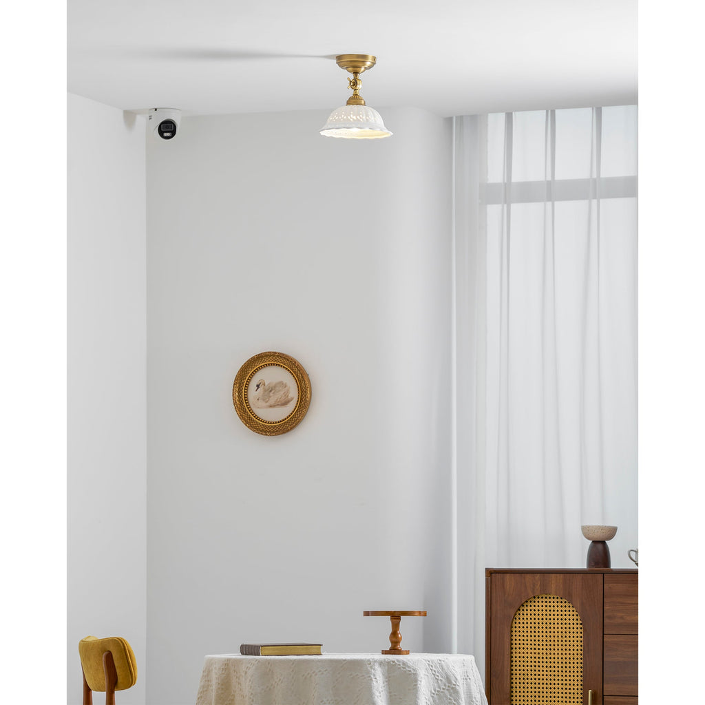 Anita Ceramic Semi-Flush Ceiling Light