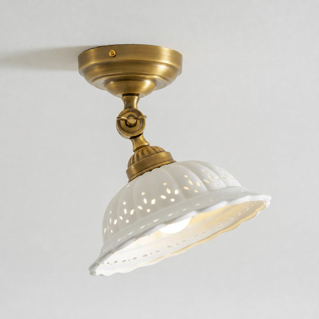 Anita Ceramic Semi-Flush Ceiling Light