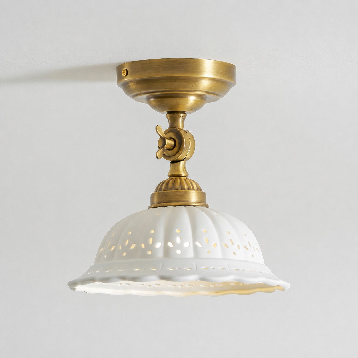 Anita Ceramic Semi-Flush Ceiling Light