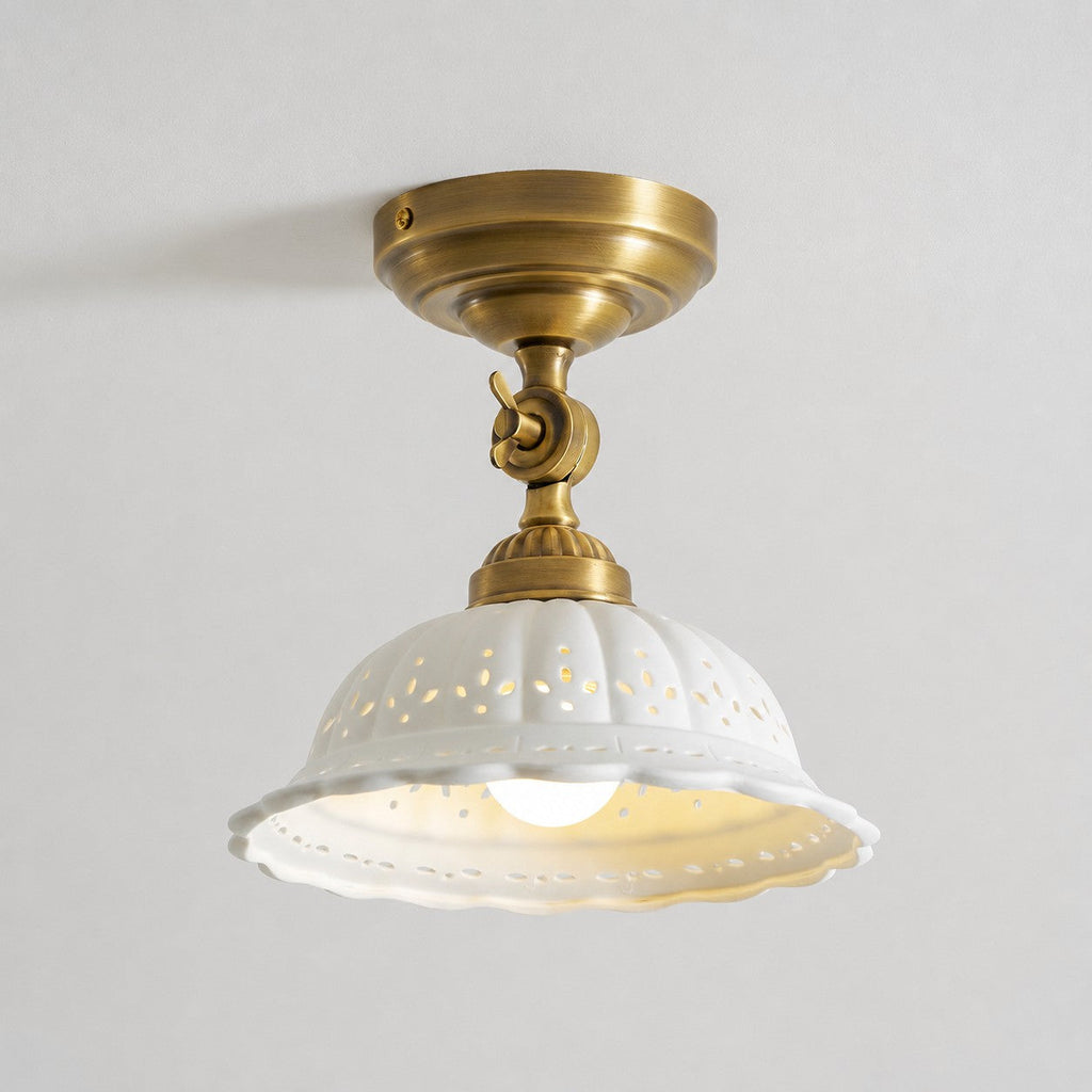 Anita Ceramic Semi-Flush Ceiling Light