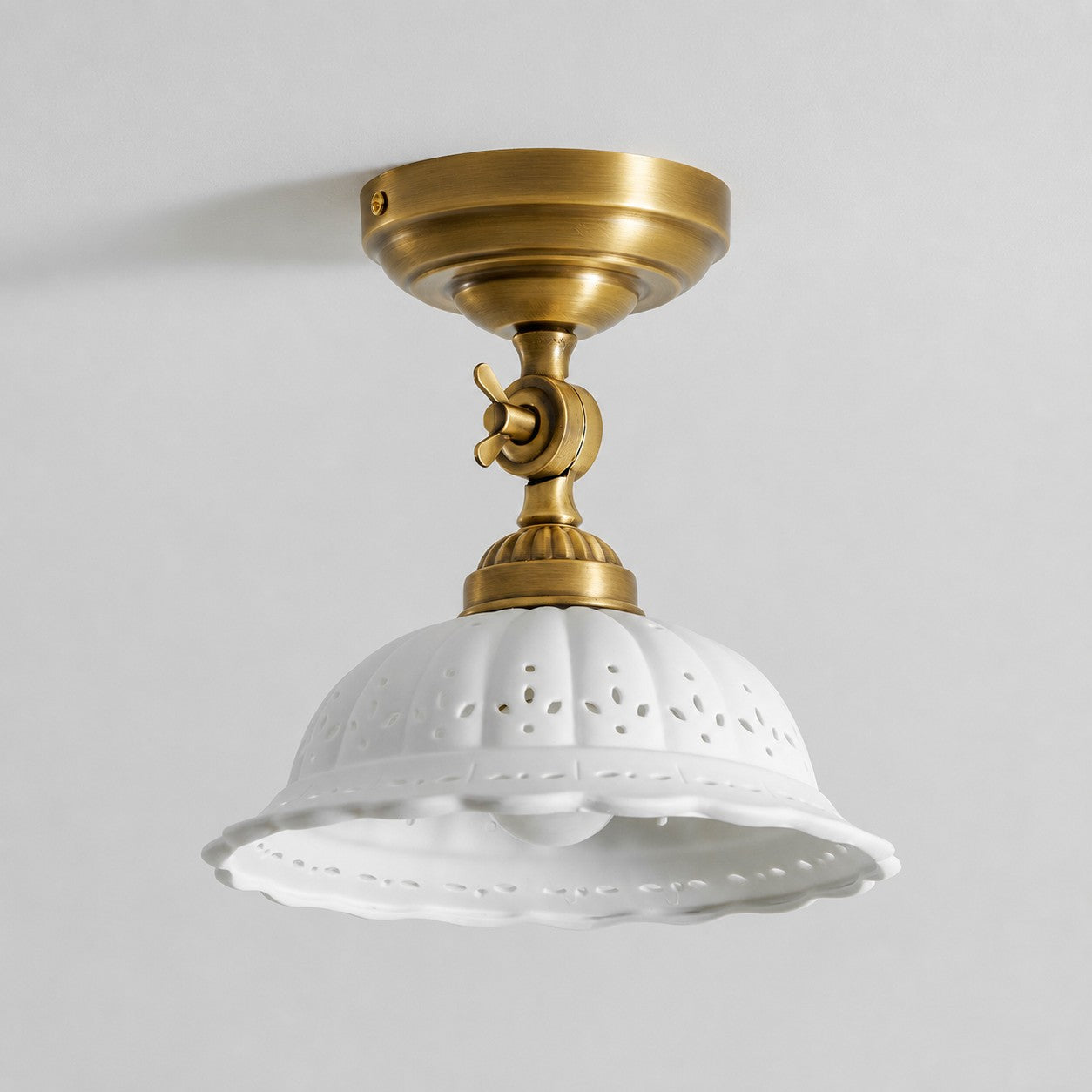 Anita Ceramic Semi-Flush Ceiling Light