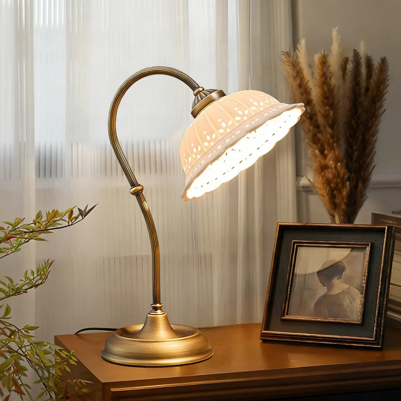 Anita Brass & Ceramic Table Lamp