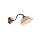 Anita Vintage Ceramic Wall Sconce with Brass Arm