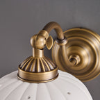 Anita Vintage Ceramic Wall Sconce with Brass Arm