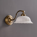 Anita Vintage Ceramic Wall Sconce with Brass Arm