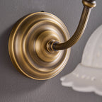 Anita Vintage Ceramic Wall Sconce with Brass Arm