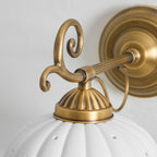 Anita Vintage Ceramic Wall Sconce with Brass Arm