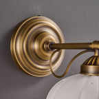 Anita Vintage Ceramic Wall Sconce with Brass Arm