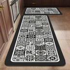 Kitchen Rug Anti Slip Polyester Washable, Comfort & Safety for Your Space