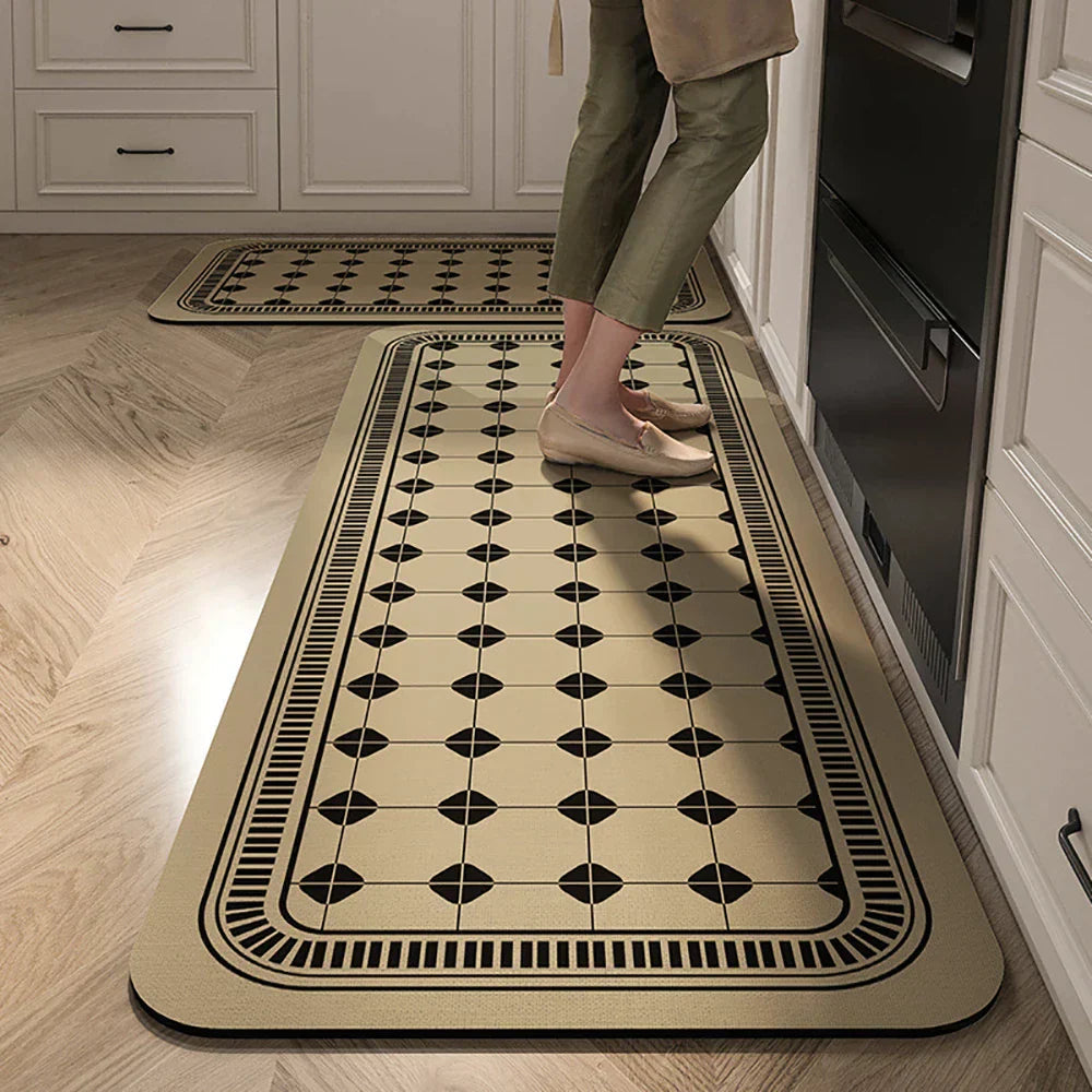 Kitchen Rug Anti Slip Polyester Washable, Comfort & Safety for Your Space