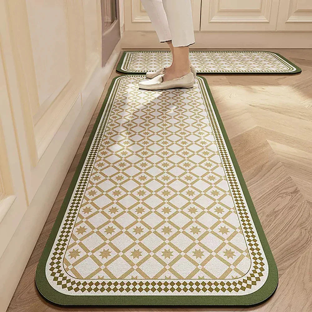 Kitchen Rug Anti Slip Polyester Washable, Comfort & Safety for Your Space