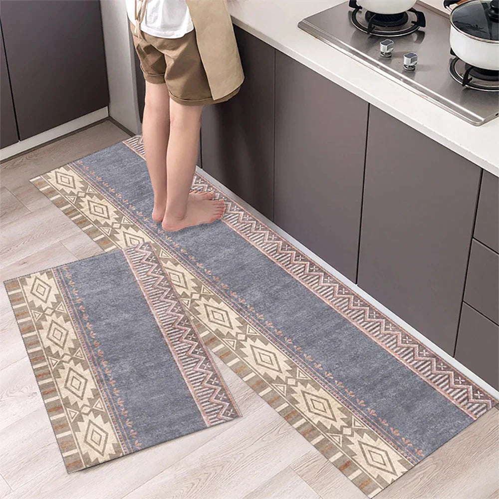 Kitchen Rug Anti Slip Polyester Washable, Comfort & Safety for Your Space