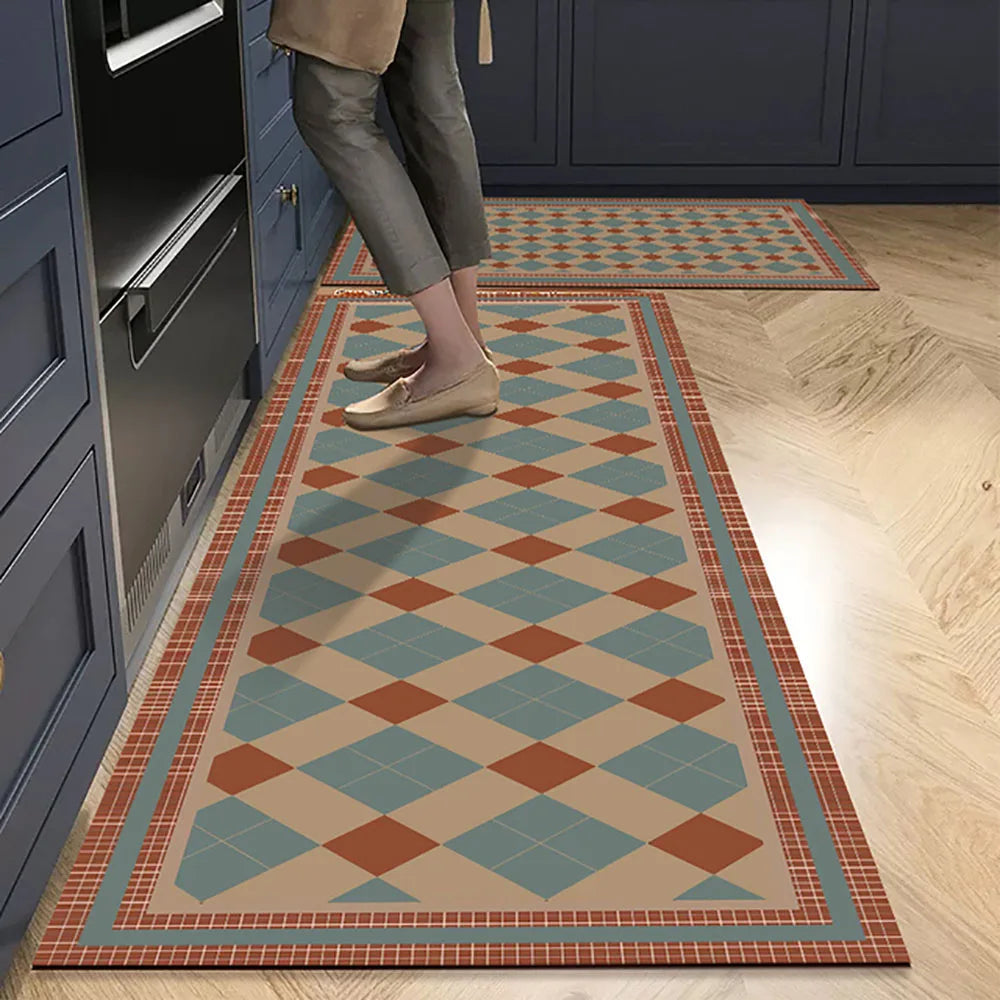 Kitchen Rug Anti Slip Polyester Washable, Comfort & Safety for Your Space