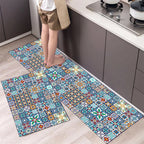 Kitchen Rug Anti Slip Polyester Washable, Comfort & Safety for Your Space