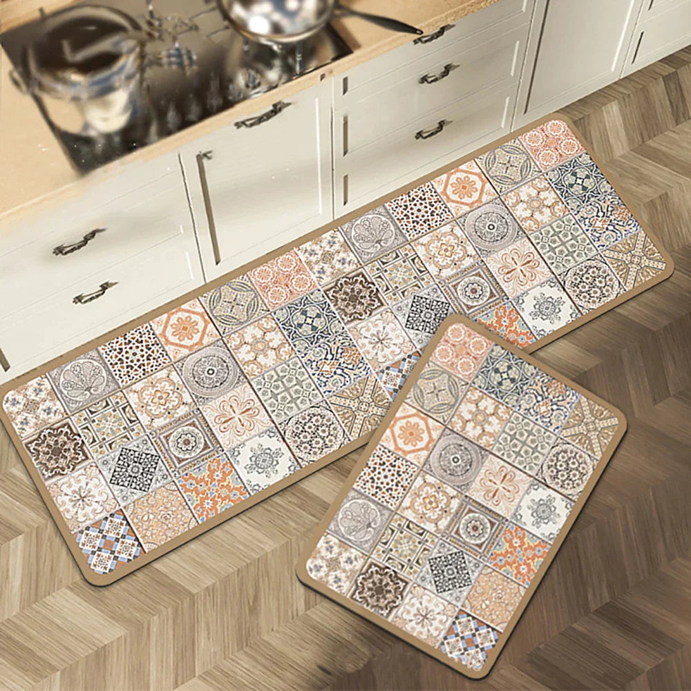 Kitchen Rug Anti Slip Polyester Washable, Comfort & Safety for Your Space