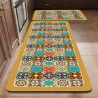 Kitchen Rug Anti Slip Polyester Washable, Comfort & Safety for Your Space