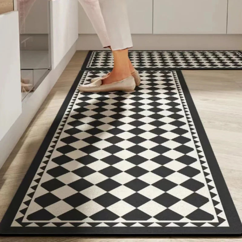Kitchen Rug Anti Slip Polyester Washable, Comfort & Safety for Your Space
