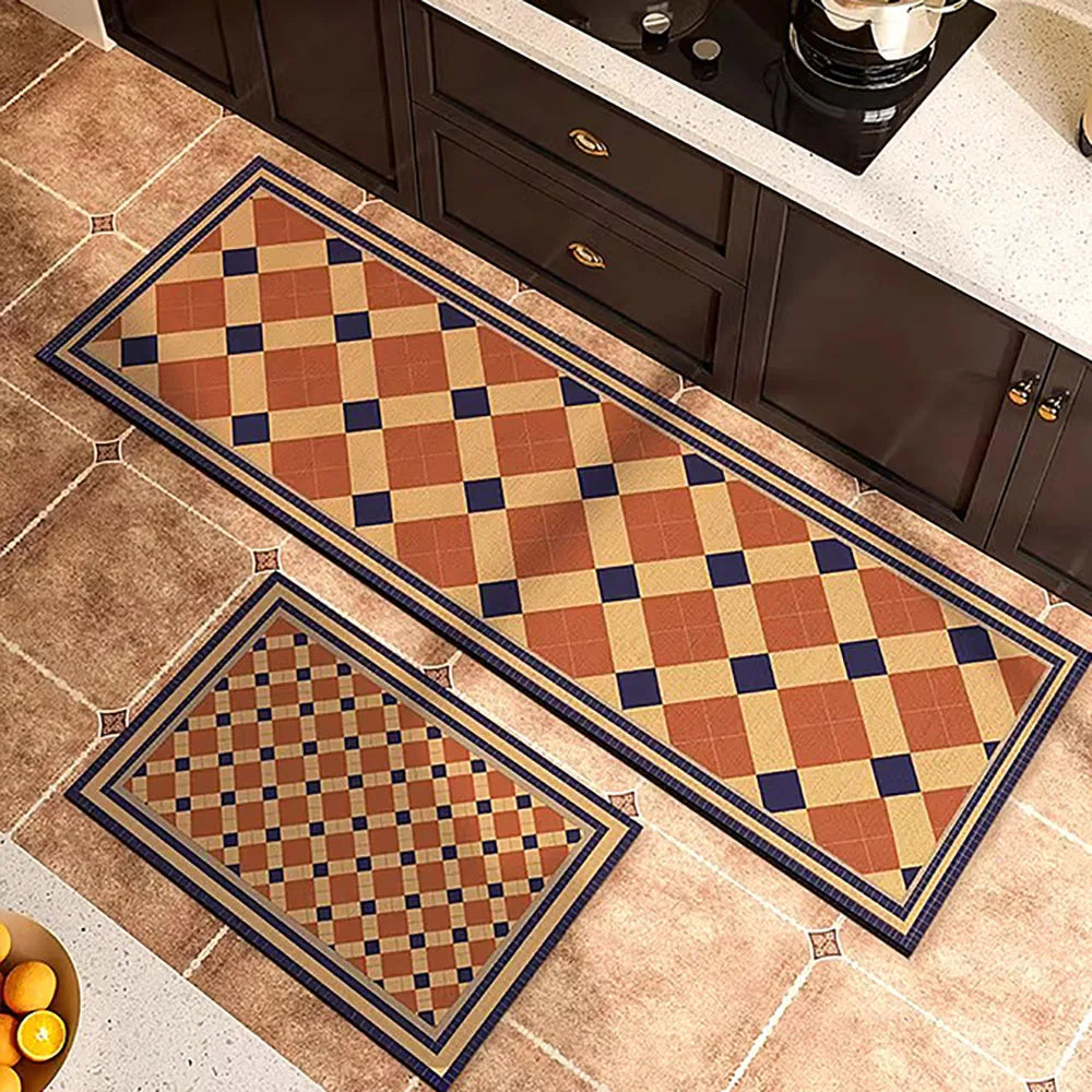 Kitchen Rug Anti Slip Polyester Washable, Comfort & Safety for Your Space