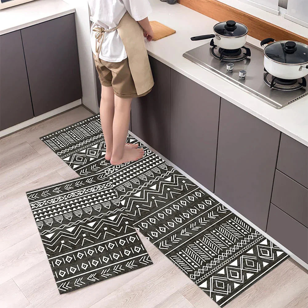 Kitchen Rug Anti Slip Polyester Washable, Comfort & Safety for Your Space