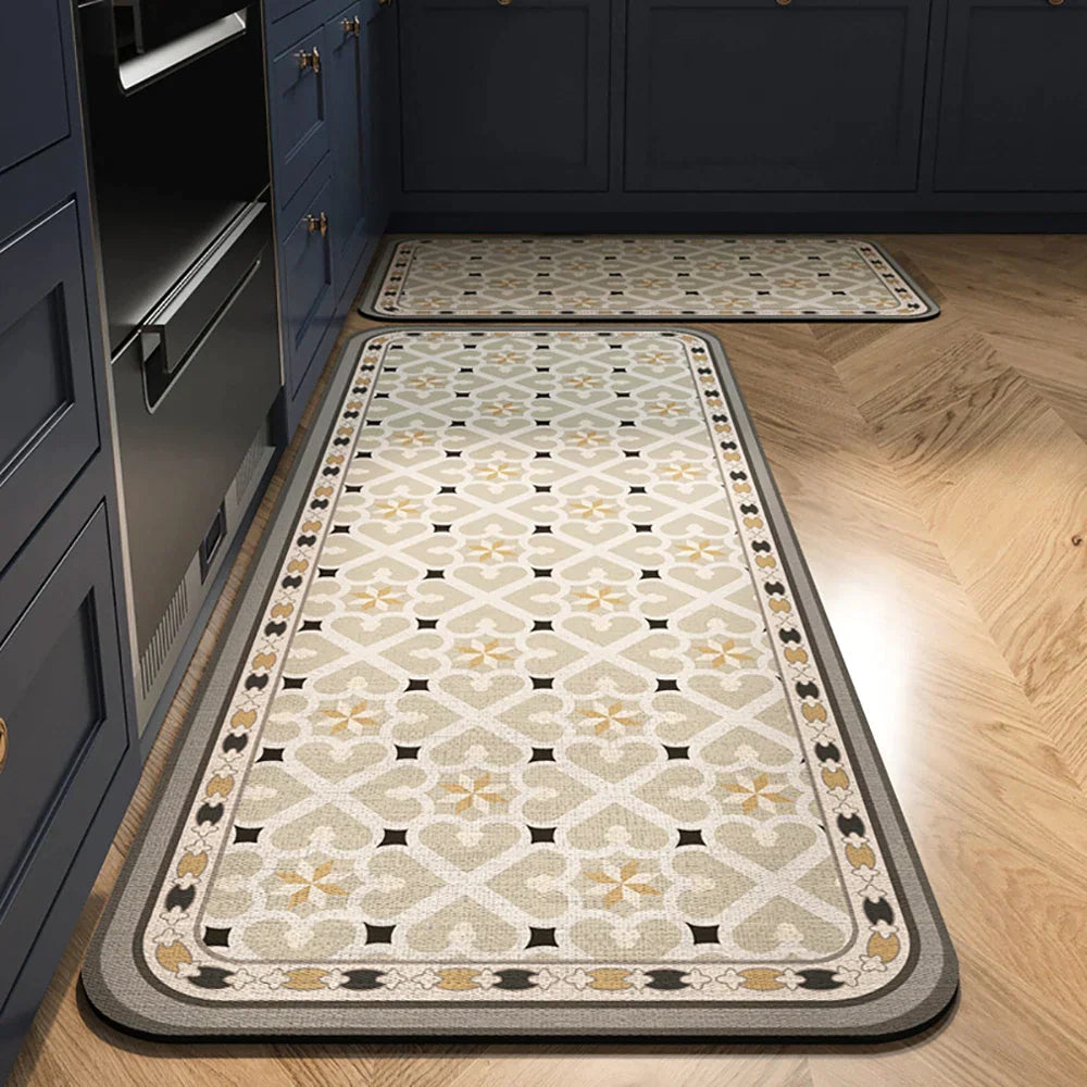 Kitchen Rug Anti Slip Polyester Washable, Comfort & Safety for Your Space