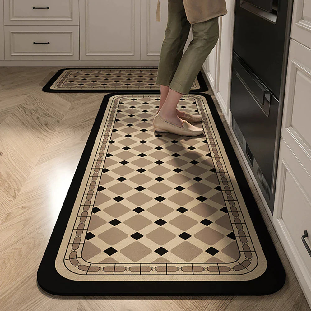 Kitchen Rug Anti Slip Polyester Washable, Comfort & Safety for Your Space