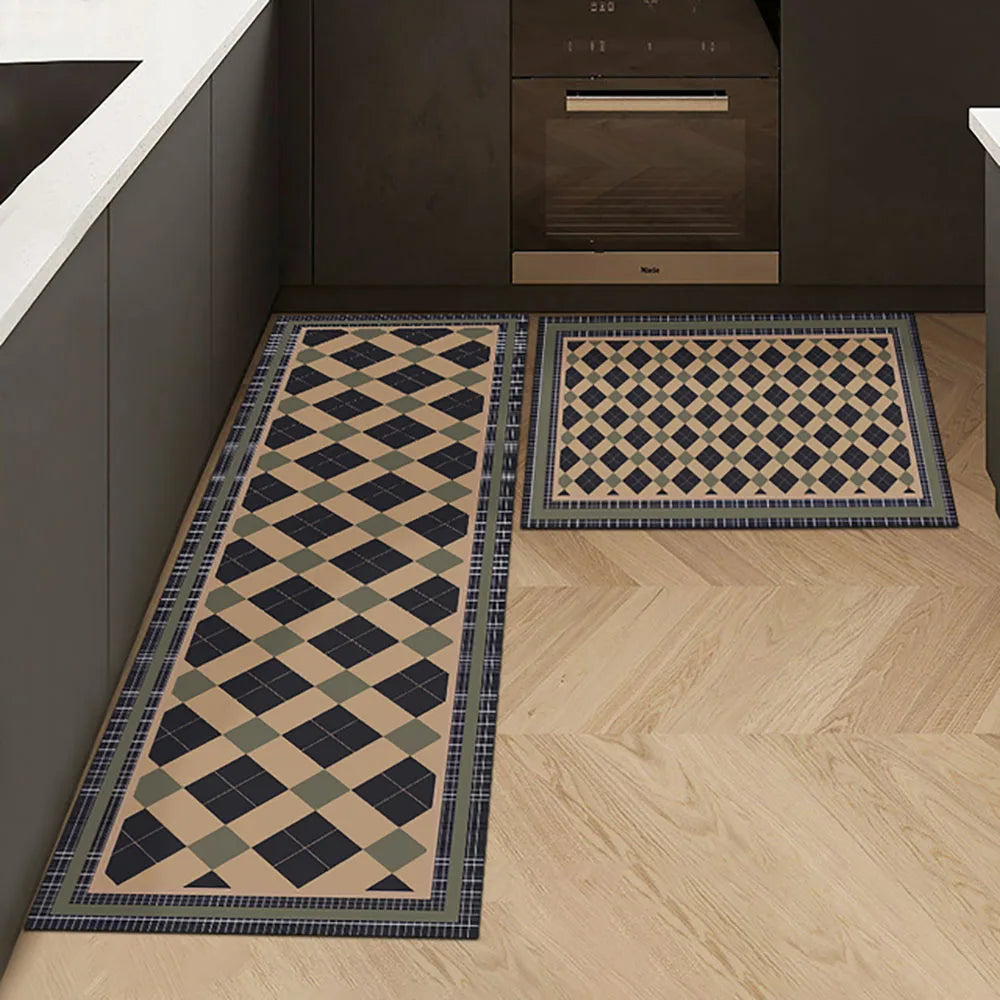 Kitchen Rug Anti Slip Polyester Washable, Comfort & Safety for Your Space