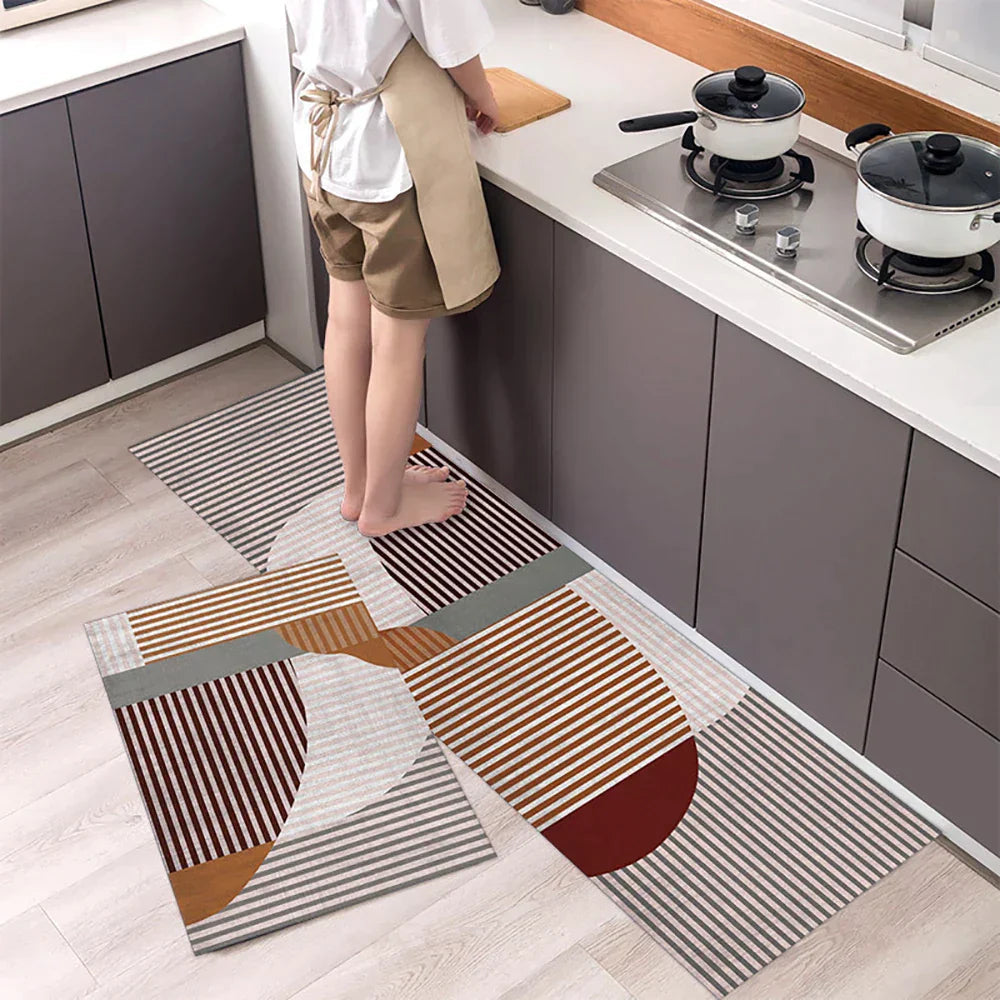 Kitchen Rug Anti Slip Polyester Washable, Comfort & Safety for Your Space