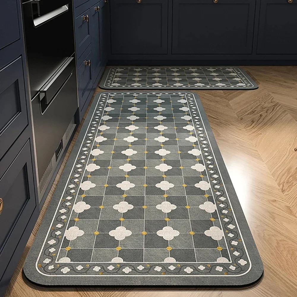 Kitchen Rug Anti Slip Polyester Washable, Comfort & Safety for Your Space