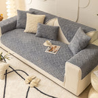 Sectional Couch Cover Velvet Plush Anti Slip Furniture Protector