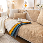 Sectional Couch Cover Velvet Plush Anti Slip Furniture Protector