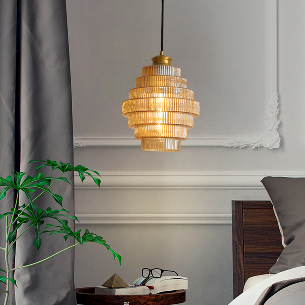AntikGlanz: Pendant Light Glass Brass Vintage – Decorative & Stylish for Dining Room & Living Room