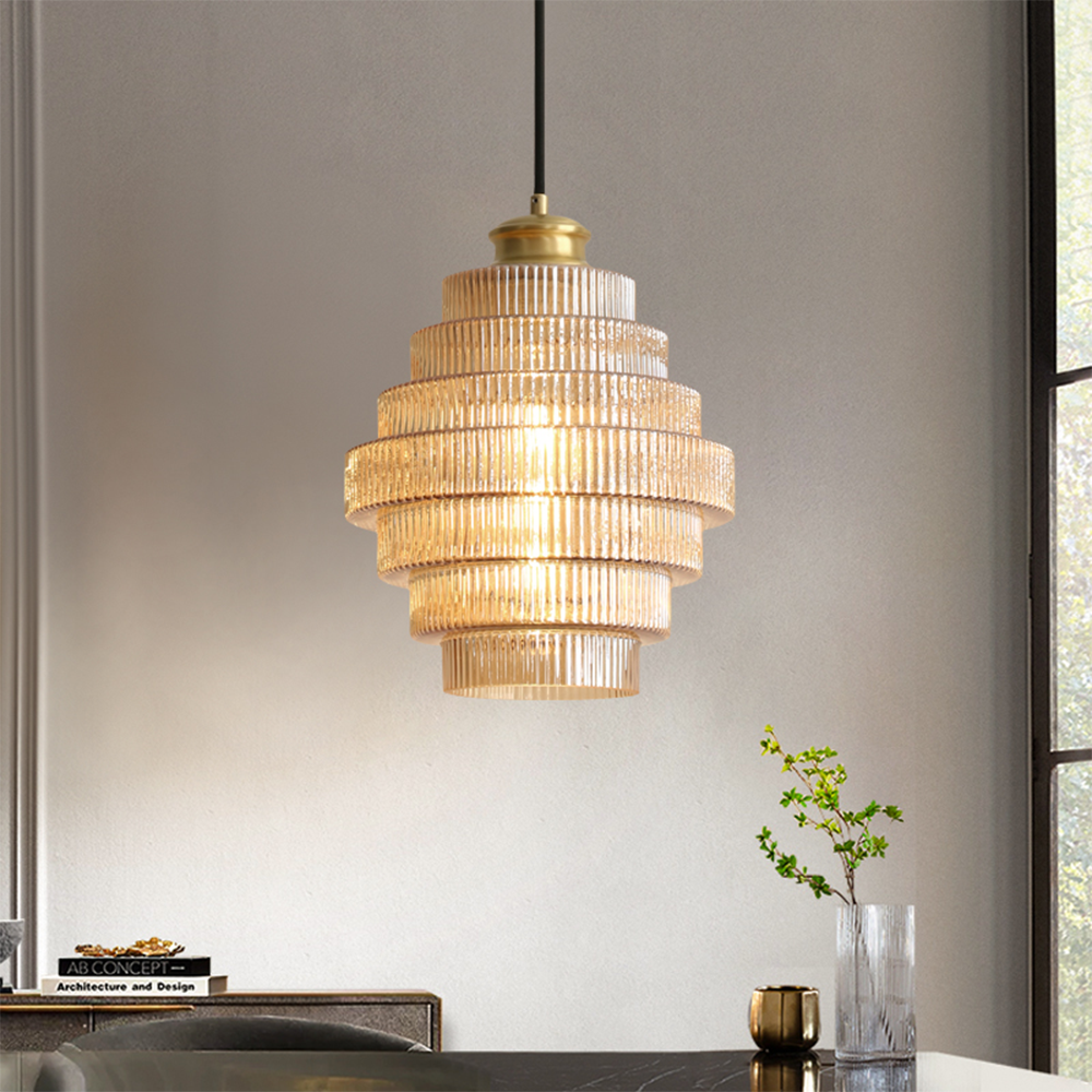 AntikGlanz: Pendant Light Glass Brass Vintage – Decorative & Stylish for Dining Room & Living Room