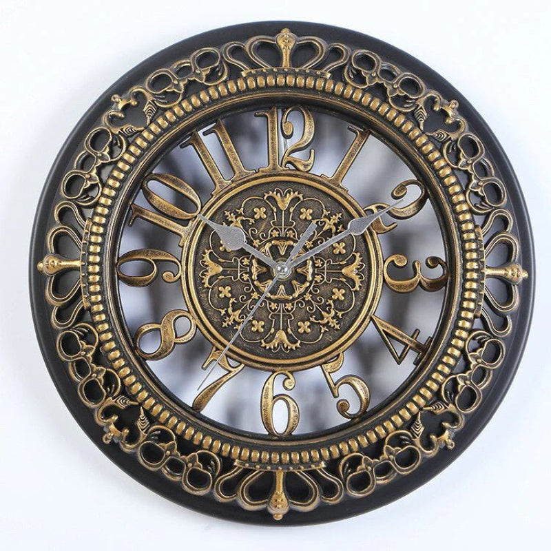 Decorative Wall Clock, Metal, AA Battery Powered, Indoor Use