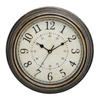 Wall Clock Solid Wood Silent Quartz Rustic Vintage Design
