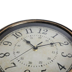 Wall Clock Solid Wood Silent Quartz Rustic Vintage Design