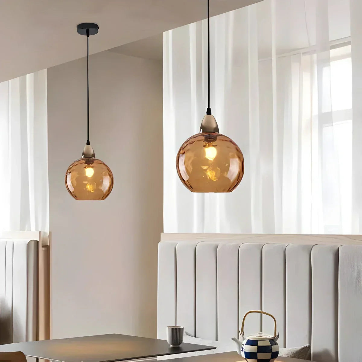 Luma Droplet Pendant Light | Elegant Glass Design, Warm 3000K Light