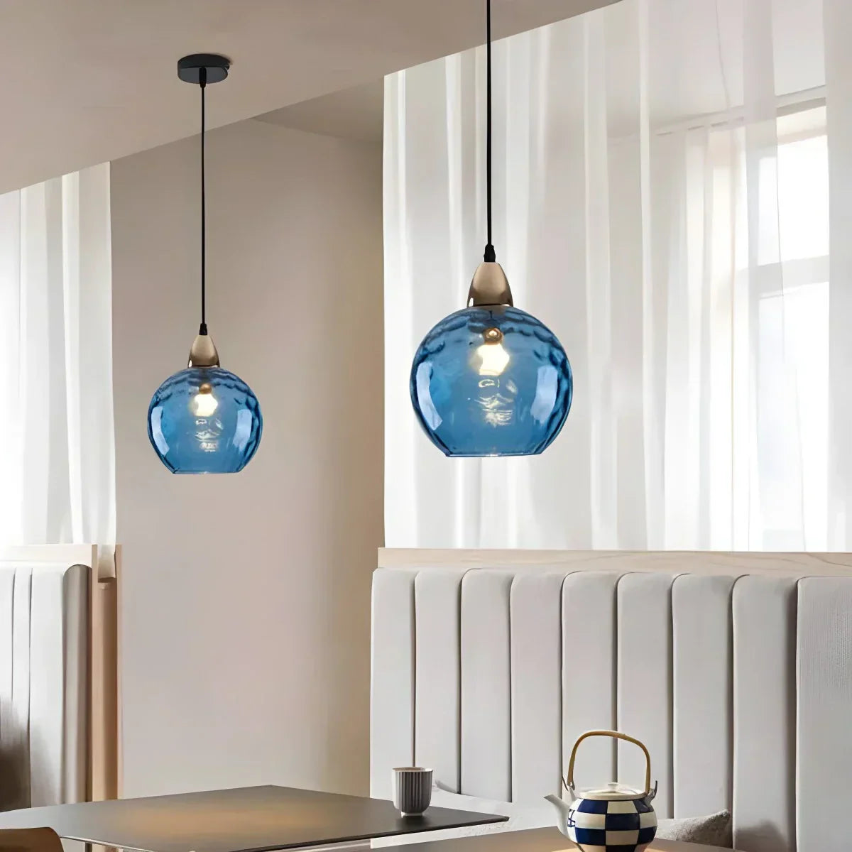 Luma Droplet Pendant Light | Elegant Glass Design, Warm 3000K Light