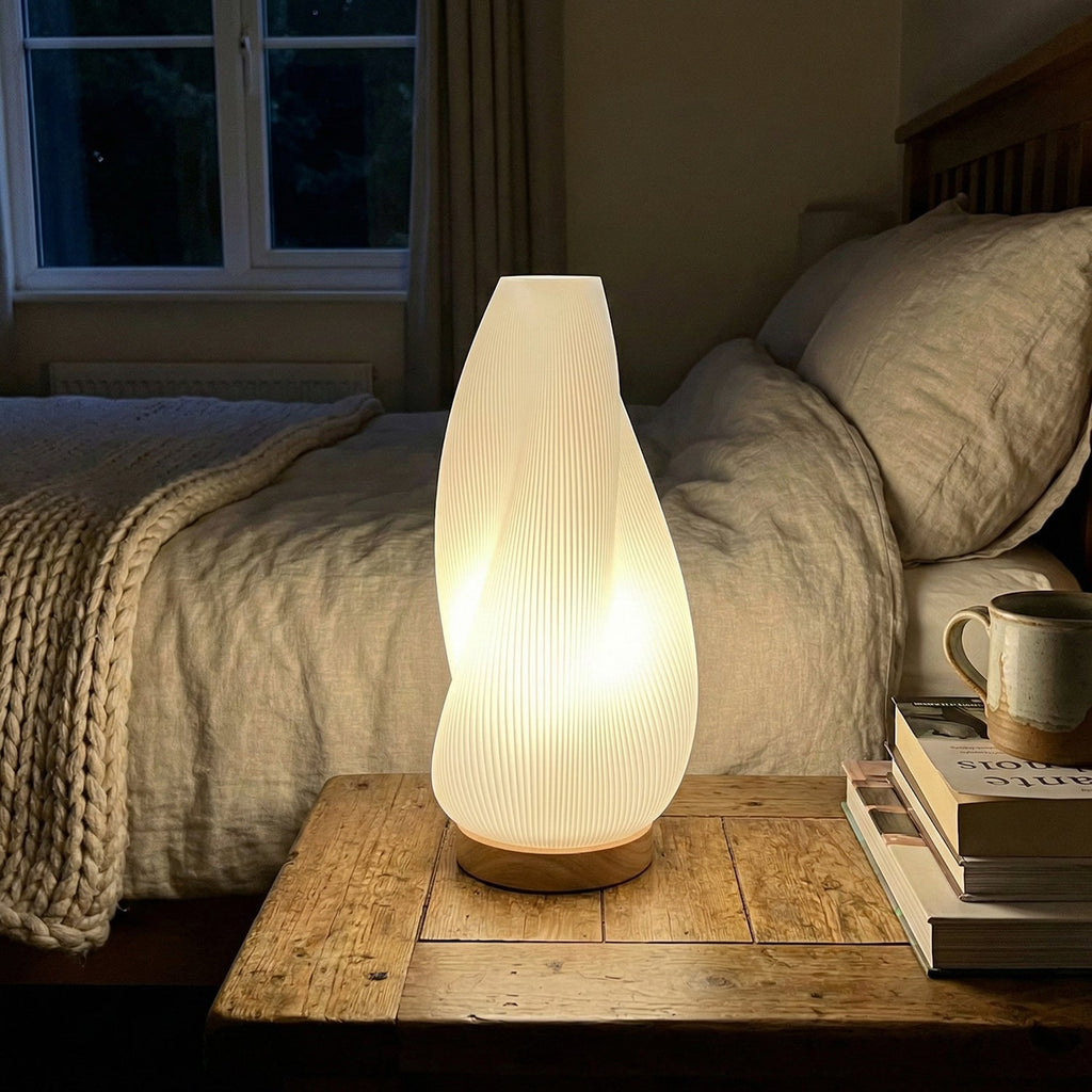 Aphrodite Pleated Swirl Table Lamp