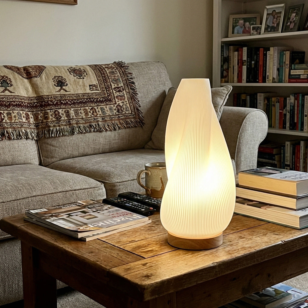 Aphrodite Pleated Swirl Table Lamp